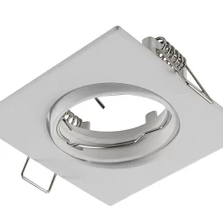 Castorama Anneau Carré Pour Spot à Encastrer LED Colours Ares Métal Blanc Ø8,5 Cm