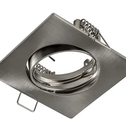 Castorama Anneau Carré Pour Spot à Encastrer LED Colours Ares Métal Chromé Brossé Ø8,5 Cm