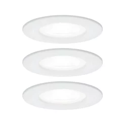 Castorama Kit Encastrable Nova Rd Fixe LED IP44 3x6,5W 4000K 230V GU10 51mm Blanc Dép/alu Zinc