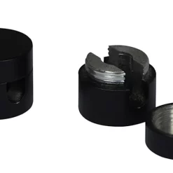 Castorama Lot 2 Passe-câbles Aluminium Noir Ø2 Cm Tibelec