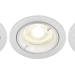 Castorama Lot 3 Spots à Encastrer Caius LED GU10 Ø8,5cm IP44 345lm 50W 5.2W Blanc Neutre