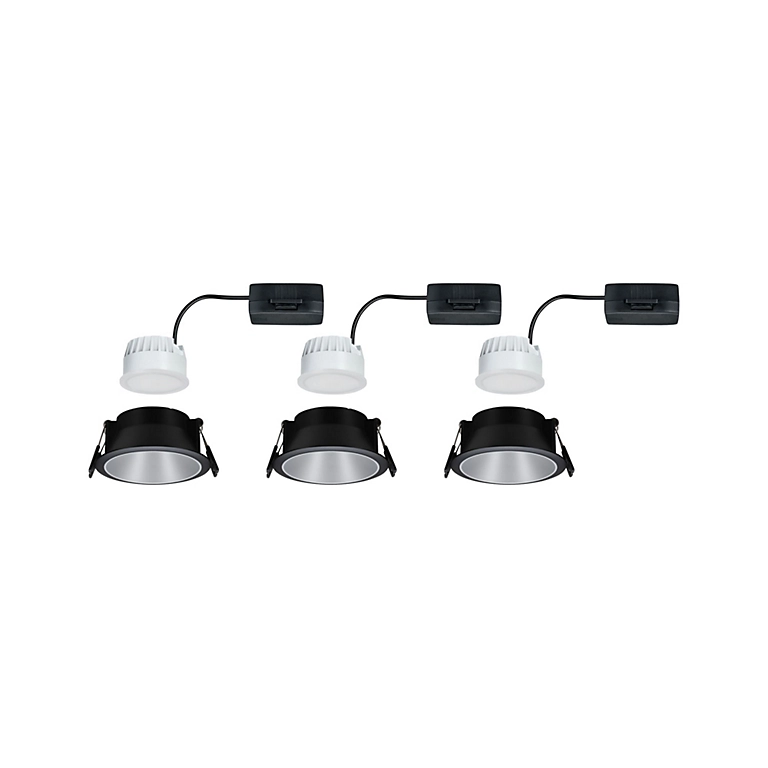 Castorama Lot 3 Spots à Encastrer Cole LED Intégrée IP44 3x6,5 W Noir 3 Castorama Lot 3 Spots à Encastrer Cole LED Intégrée IP44 3x6,5 W Noir