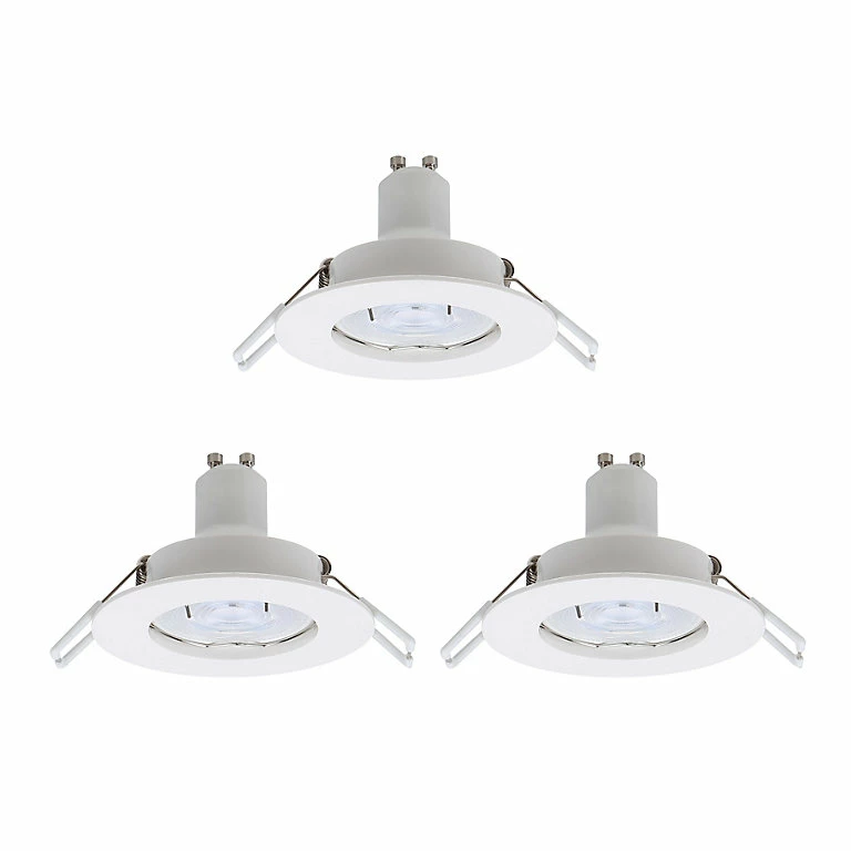 Castorama Lot 3 Spots à Encastrer LED GU10 Ø8,5cm IP20 230lm 35W 3W Blanc Chaud 3 Castorama Lot 3 Spots à Encastrer LED GU10 Ø8,5cm IP20 230lm 35W 3W Blanc Chaud