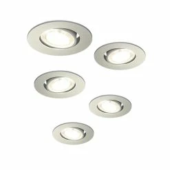 Castorama Pack 5 Spots Encastrable Ø85cm IP20 400lm 4,9W Blanc Chaud
