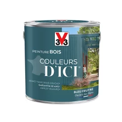 Castorama Peinture Bois Couleurs D'ici Bleu Feutré Velours V33 2L
