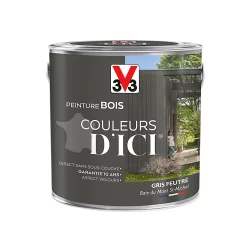 Castorama Peinture Bois Couleurs D'ici Gris Feutré Velours V33 2L