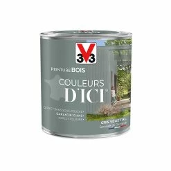 Castorama Peinture Bois Couleurs D'ici Gris Végétal Velours V33 0,5L
