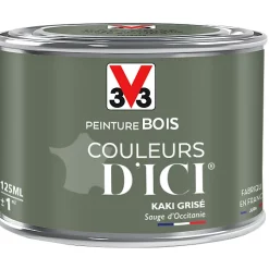 Castorama Peinture Bois Couleurs D'ici Kaki Grisé Velours V33 0,125L