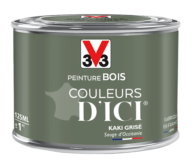Castorama Peinture Bois Couleurs D'ici Kaki Grisé Velours V33 0,125L 3 Castorama Peinture Bois Couleurs D'ici Kaki Grisé Velours V33 0,125L