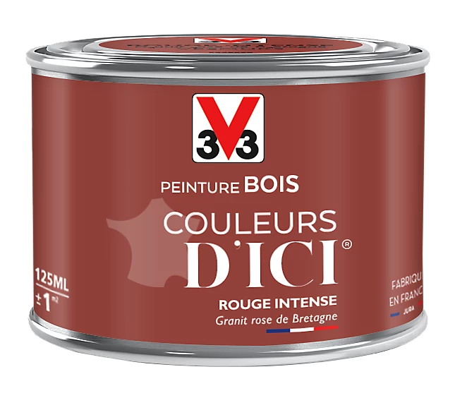 Castorama Peinture Bois Couleurs D'ici Rouge Intense Velours V33 0,125L 3 Castorama Peinture Bois Couleurs D'ici Rouge Intense Velours V33 0,125L