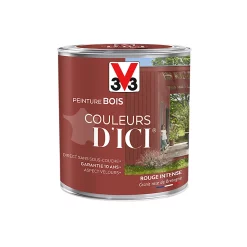 Castorama Peinture Bois Couleurs D'ici Rouge Intense Velours V33 0,5L