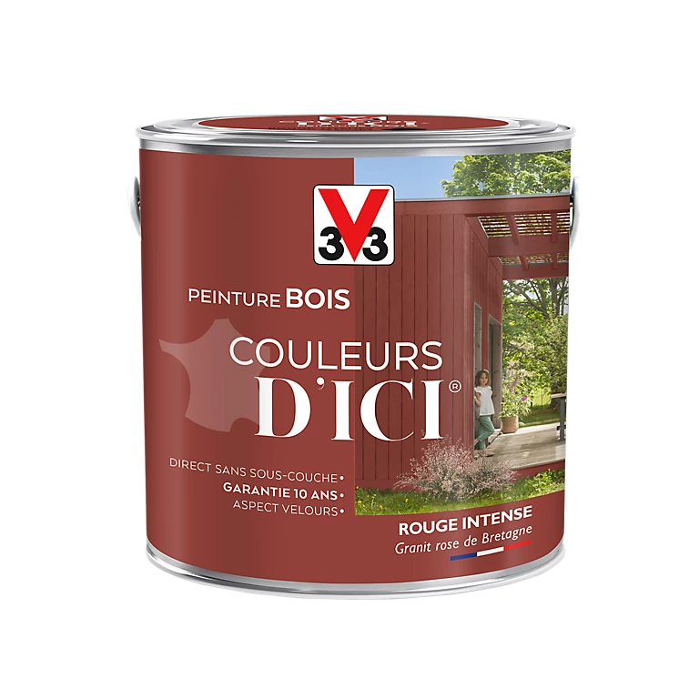 Castorama Peinture Bois Couleurs D'ici Rouge Intense Velours V33 2L 3 Castorama Peinture Bois Couleurs D'ici Rouge Intense Velours V33 2L