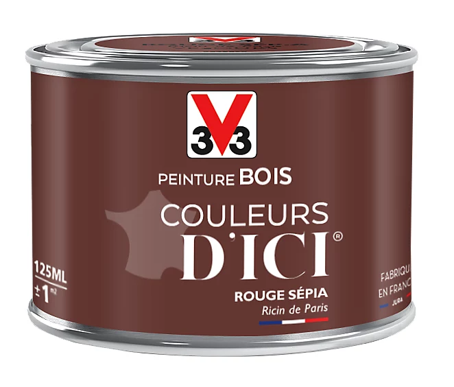 Castorama Peinture Bois Couleurs D'ici Rouge Sépia Velours V33 0,125L 3 Castorama Peinture Bois Couleurs D'ici Rouge Sépia Velours V33 0,125L