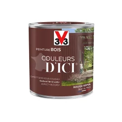 Castorama Peinture Bois Couleurs D'ici Rouge Sépia Velours V33 0,5L