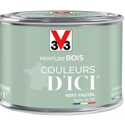 Castorama Peinture Bois Couleurs D'ici Vert Pastel Velours V33 0,125L