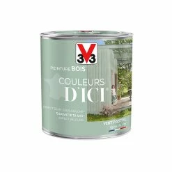 Castorama Peinture Bois Couleurs D'ici Vert Pastel Velours V33 0,5L