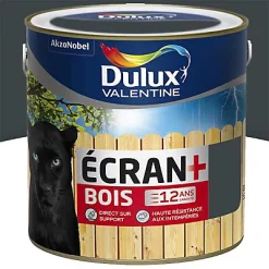 Castorama Peinture Bois Extérieur Ecran+ Bois Dulux Valentine Satin Anthracite RAL 7016 2L