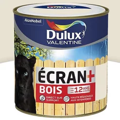 Castorama Peinture Bois Extérieur Ecran+ Bois Dulux Valentine Satin Blanc Crème RAL 9001 0,5L