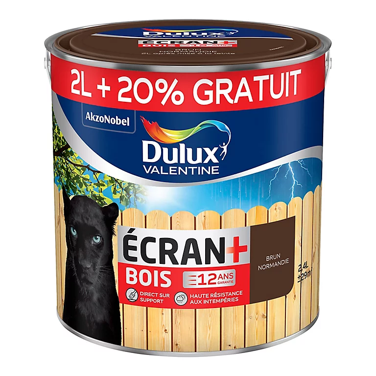 Castorama Peinture Bois Extérieur Ecran+ Bois Dulux Valentine Satin Brun Normandie 2L +20% Gratuit 3 Castorama Peinture Bois Extérieur Ecran+ Bois Dulux Valentine Satin Brun Normandie 2L +20% Gratuit