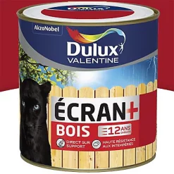 Castorama Peinture Bois Extérieur Ecran+ Bois Dulux Valentine Satin Géranium 0,5L