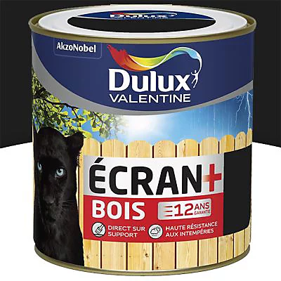 Castorama Peinture Bois Extérieur Ecran+ Bois Dulux Valentine Satin Noir RAL 9005 0,5L 3 Castorama Peinture Bois Extérieur Ecran+ Bois Dulux Valentine Satin Noir RAL 9005 0,5L