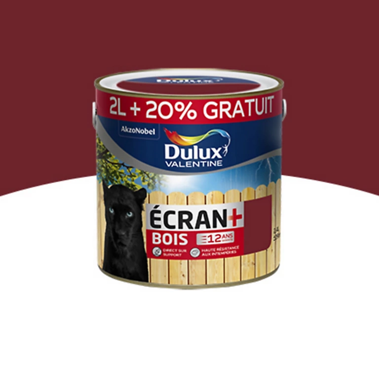 Castorama Peinture Bois Extérieur Ecran+ Bois Dulux Valentine Satin Rouge Basque RAL 3004 2L +20% Gratuit 3 Castorama Peinture Bois Extérieur Ecran+ Bois Dulux Valentine Satin Rouge Basque RAL 3004 2L +20% Gratuit