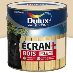 Castorama Peinture Bois Extérieur Ecran+ Bois Dulux Valentine Satin Sable Clair RAL 1015 2L