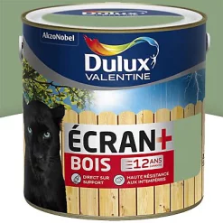 Castorama Peinture Bois Extérieur Ecran+ Bois Dulux Valentine Satin Vert Provence 2L
