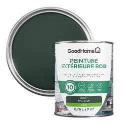 Castorama Peinture Bois Extérieur GoodHome Dalkey Vert Satin 0.75L