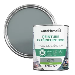 Castorama Peinture Bois Extérieur GoodHome Delaware Gris Satin 0.75L