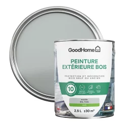 Castorama Peinture Bois Extérieur GoodHome Melvil Gris Satin 2.5L
