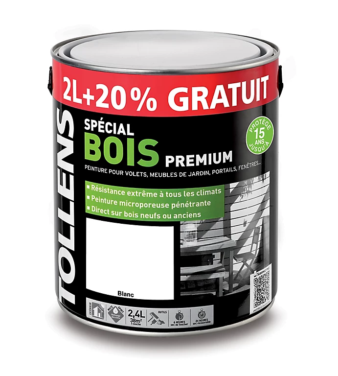 Castorama Peinture Bois Extérieur Premium Blanc Tollens 2L + 20% Gratuit 3 Castorama Peinture Bois Extérieur Premium Blanc Tollens 2L + 20% Gratuit