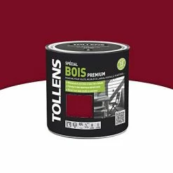 Castorama Peinture Bois Extérieur Premium Rouge Basque Satin Tollens 0,5L