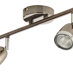 Castorama Réglette 2 Spots Apheliotes Métal Chrome GU10 2x35 W