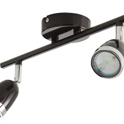 Castorama Réglette 2 Spots Apheliotes Métal Noir GU10 2x35 W