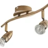 Castorama Réglette 2 Spots Aspis Métal Laiton GU10 2x50 W -Castorama reglette 2 spots aspis metal laiton gu10 2x50 w3663602803089 01c