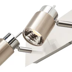 Castorama Réglette 2 Spots Hades Métal Chrome LED 2x3,5 W