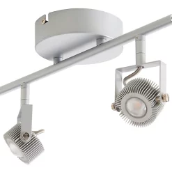 Castorama Réglette 2 Spots Neikea Métal Argent LED 2x5 W