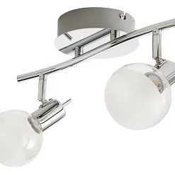 Castorama Réglette 2 Spots Panacea Métal/verre Chrome LED 2x5 W