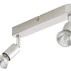 Castorama Réglette 2 Spots Sasha Métal Argent GU10 2x50 W