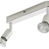 Castorama Réglette 2 Spots Sasha Métal Chrome GU10 2x50 W -Castorama reglette 2 spots sasha metal chrome gu10 2x50 w3663602802945 01c