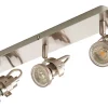 Castorama Réglette 3 Spots Arachrne Métal Nickel GU10 3x50 W -Castorama reglette 3 spots arachrne metal nickel gu10 3x50 w3663602803355 01c