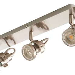 Castorama Réglette 3 Spots Arachrne Métal Nickel GU10 3x50 W