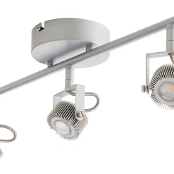 Castorama Réglette 3 Spots Neikea Métal Argent LED 3x5 W