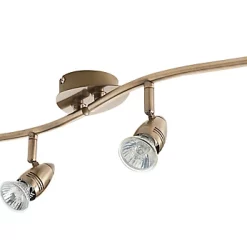 Castorama Réglette 4 Spots Aspis Métal Laiton GU10 4x50 W