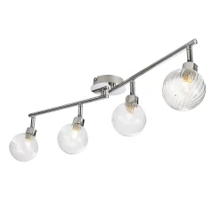 Castorama Réglette 4 Spots Eupraxia Métal/verre Chrome G9 4x25 W