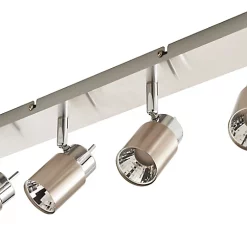 Castorama Réglette 4 Spots Hades Métal Chrome LED 4x3,5 W