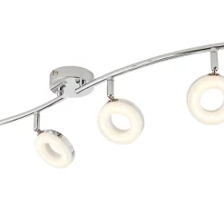 Castorama Réglette 4 Spots LED Colours Muesis Chrome 4 X 3,5W