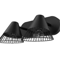 Castorama Réglette Spot 2 Lumières E14 10W GoodHome Tsolma Noir Mat L.25 X L.9 X H.22 Cm