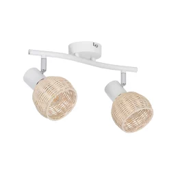 Castorama Réglette Spot 2 Lumières E14 40W Corep Calanques L.33 X H.14 X P.15cm
